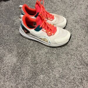 Under Armour White and Red Athletic Shoes